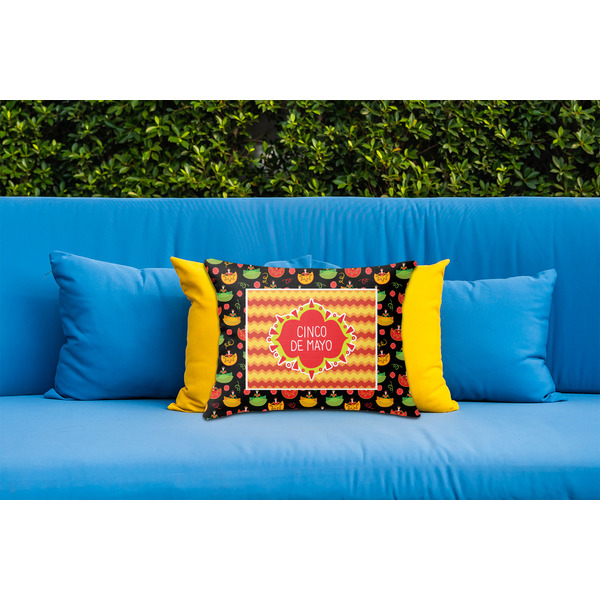 Cinco De Mayo Outdoor Throw Pillow  - LIFESTYLE (Rectangular - 20x14)
