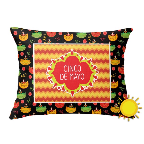 Custom Cinco De Mayo Outdoor Throw Pillow (Rectangular) (Personalized)