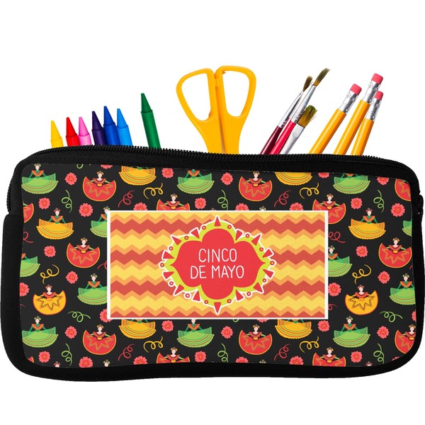 Custom Cinco De Mayo Neoprene Pencil Case