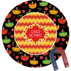 Cinco De Mayo Round Fridge Magnet