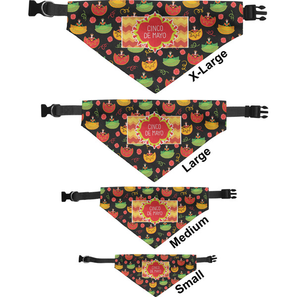 Cinco De Mayo Pet Bandana Sizes