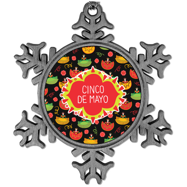 Custom Cinco De Mayo Vintage Snowflake Ornament