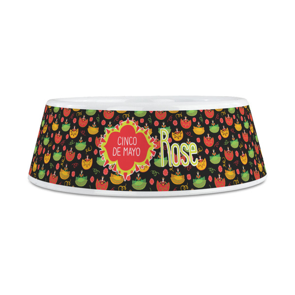 Cinco De Mayo Plastic Dog Bowls - Medium - FRONT