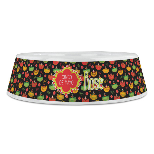 Cinco De Mayo Plastic Pet Bowls - Large - FRONT