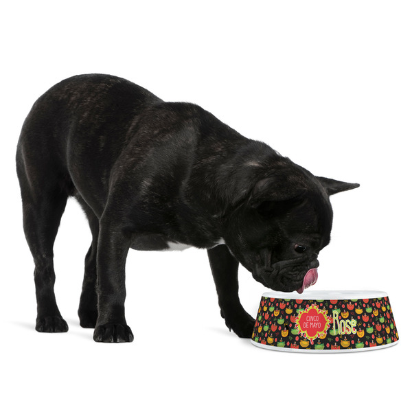 Cinco De Mayo Plastic Pet Bowls - Medium - LIFESTYLE
