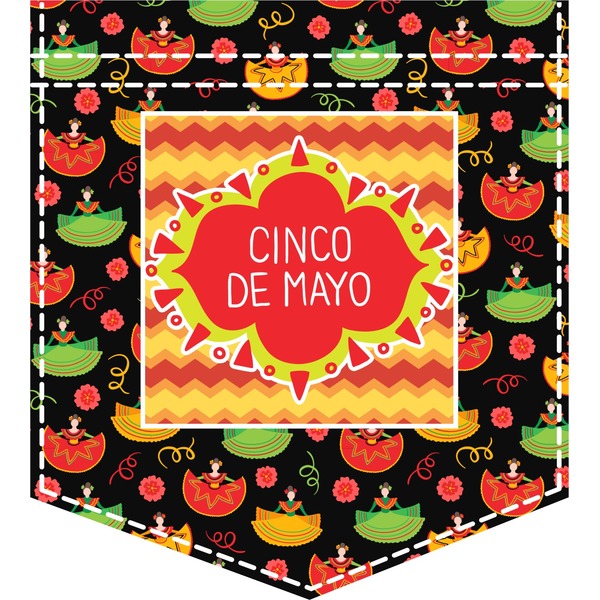 Custom Cinco De Mayo Iron On Faux Pocket