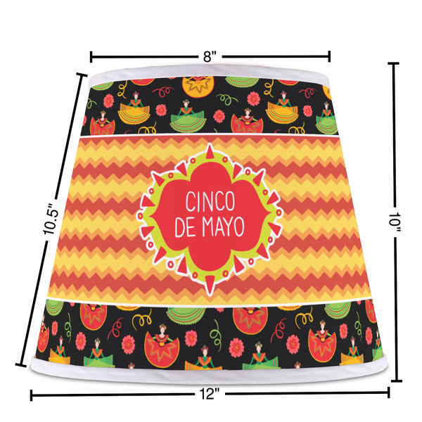 Cinco De Mayo Poly Film Empire Lampshade - Dimensions