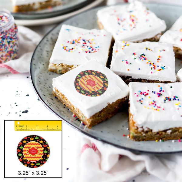 Cinco De Mayo Printed Icing Circle - Large - In Context