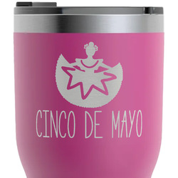 Cinco De Mayo RTIC Tumbler - Magenta - Laser Engraved - Double-Sided