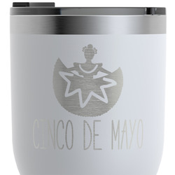 Cinco De Mayo RTIC Tumbler - White - Engraved Front & Back (Personalized)
