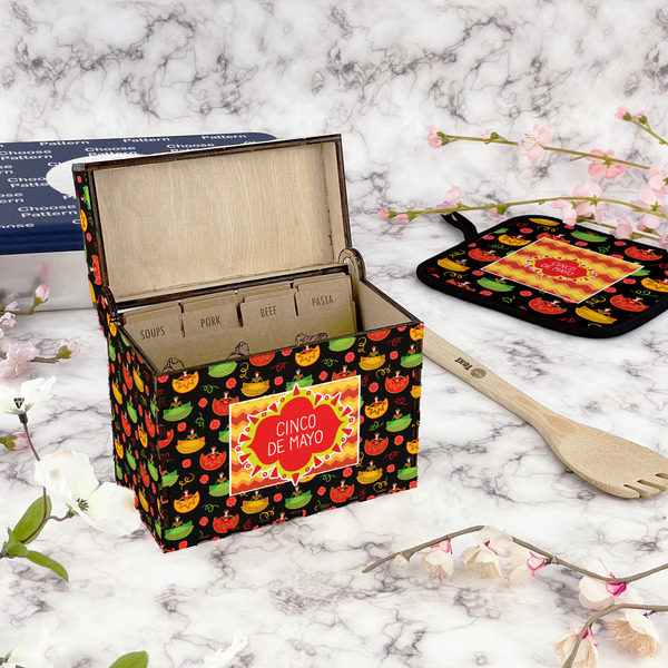 Cinco De Mayo Recipe Box - Full Color - In Context