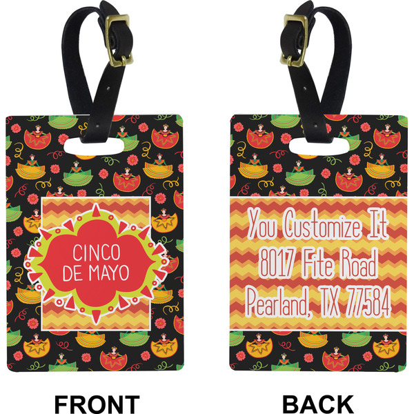 Cinco De Mayo Rectangle Luggage Tag (Front + Back)