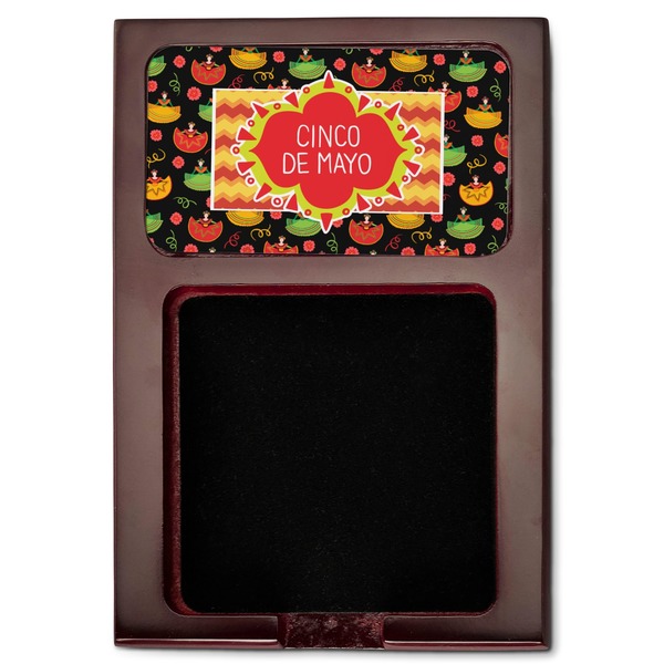 Cinco De Mayo Red Mahogany Sticky Note Holder - Flat