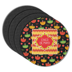 Cinco De Mayo Round Rubber Backed Coasters - Set of 4