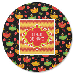 Cinco De Mayo Round Rubber Backed Coaster