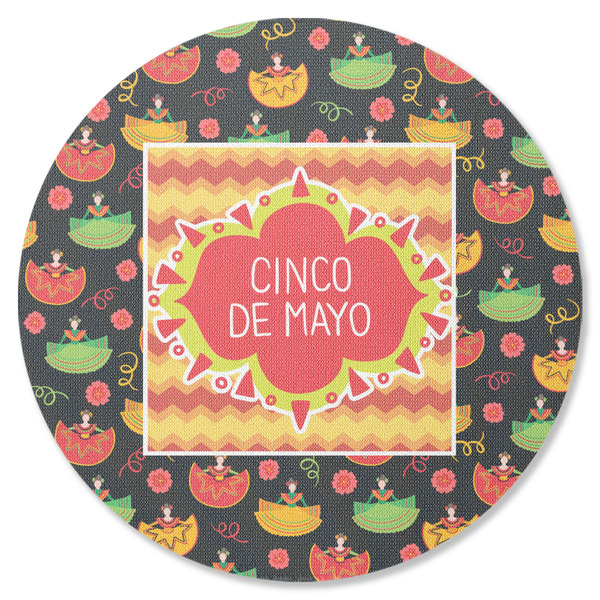 Custom Cinco De Mayo Round Rubber Backed Coaster