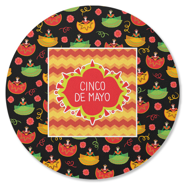 Custom Cinco De Mayo Round Rubber Backed Coaster