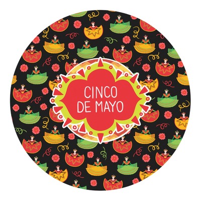 Cinco De Mayo Round Decal (Personalized)