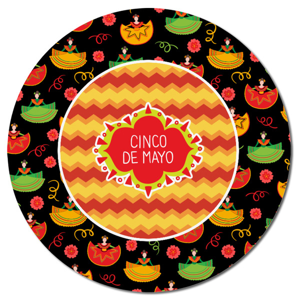 Cinco De Mayo Round Fridge Magnet - FRONT