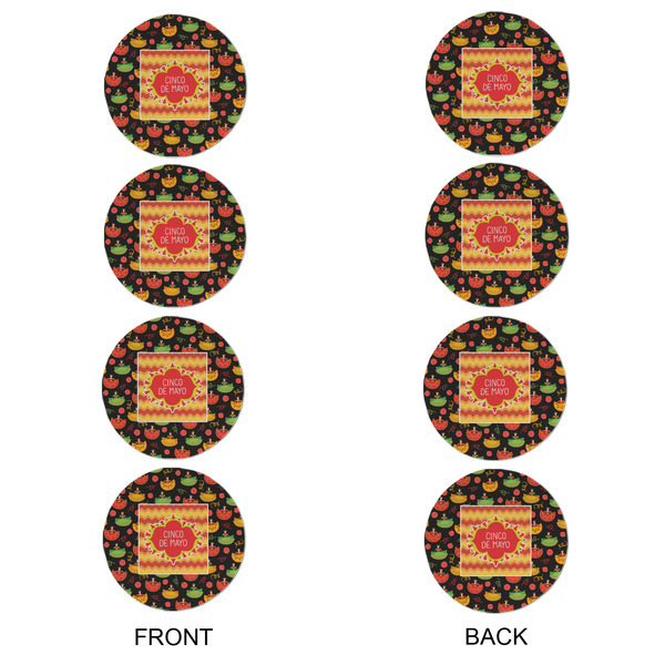 Cinco De Mayo Round Linen Placemats - APPROVAL Set of 4 (double sided)
