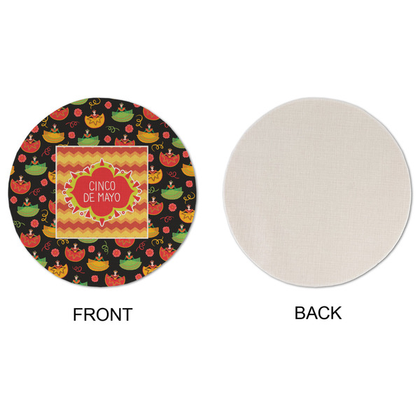 Cinco De Mayo Round Linen Placemats - APPROVAL (single sided)
