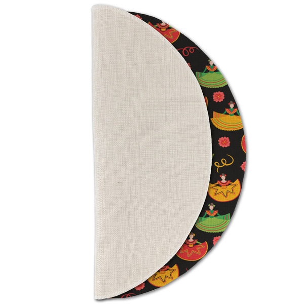 Cinco De Mayo Round Linen Placemats - HALF FOLDED (single sided)