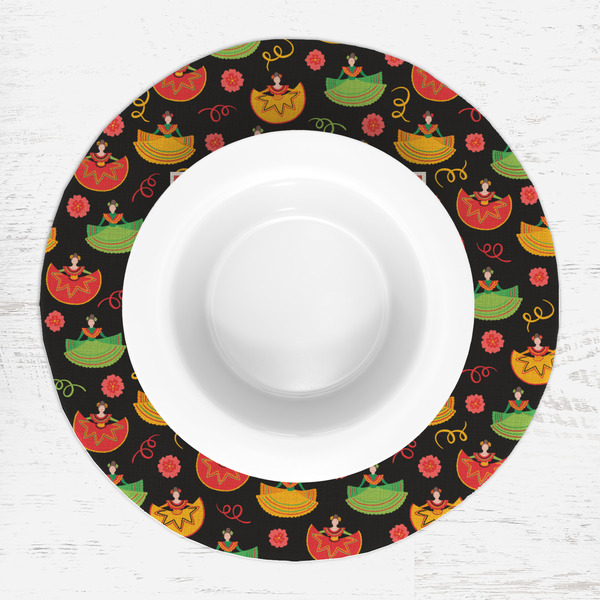Cinco De Mayo Round Linen Placemats - LIFESTYLE (single)