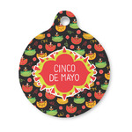 Cinco De Mayo Round Pet ID Tag - Small