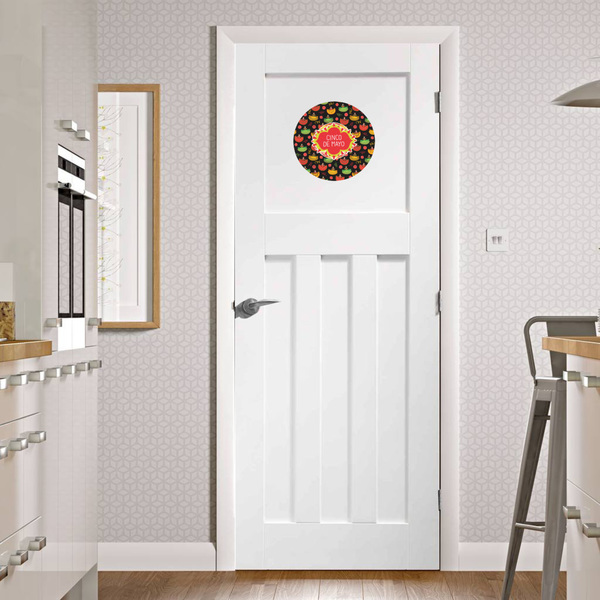 Cinco De Mayo Round Wall Decal on Door