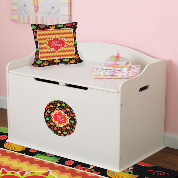 Cinco De Mayo Round Wall Decal on Toy Chest