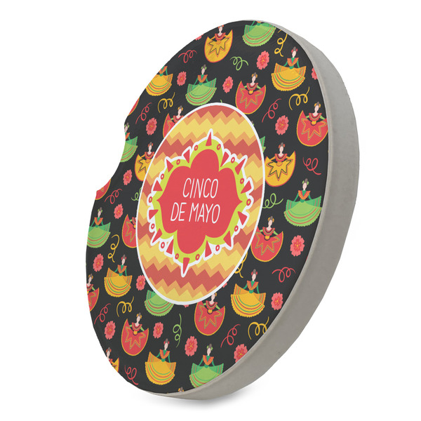 Cinco De Mayo Sandstone Car Coaster - STANDING ANGLE