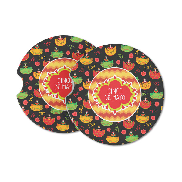Custom Cinco De Mayo Sandstone Car Coasters - Set of 2