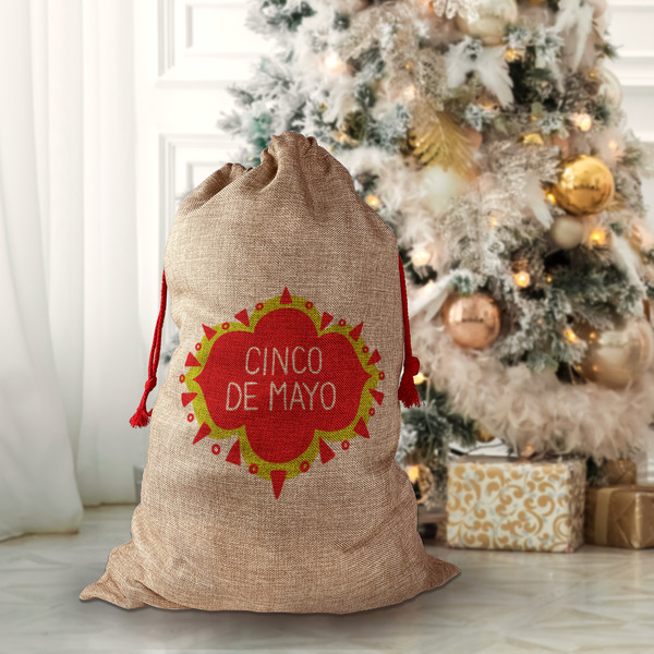 Cinco De Mayo Santa Bag - Front (stuffed)