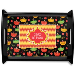 Cinco De Mayo Black Wooden Tray - Large