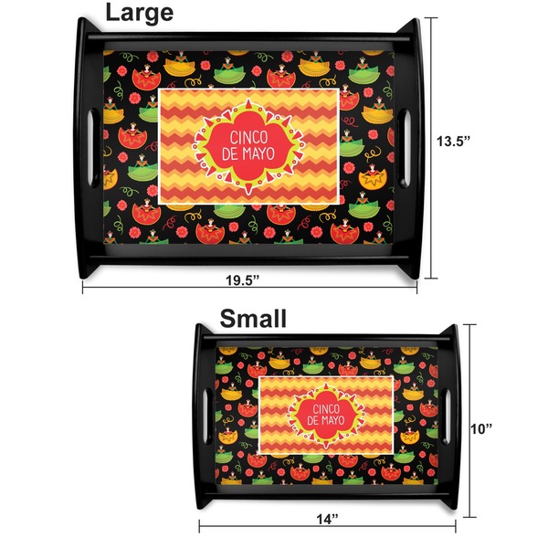 Cinco De Mayo Serving Tray Black Sizes