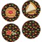 Cinco De Mayo Set of 4 Glass Appetizer / Dessert Plate 8" (Personalized)