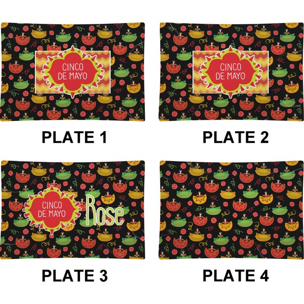 Cinco De Mayo Set of Rectangular Appetizer / Dessert Plates (Approval)