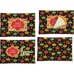 Cinco De Mayo Set of 4 Glass Rectangular Appetizer / Dessert Plate (Personalized)