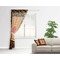 Cinco De Mayo Sheer Curtain With Window and Rod - in Room Matching Pillow