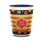 Cinco De Mayo Ceramic Shot Glass - 1.5 oz - Two Tone - Set of 4
