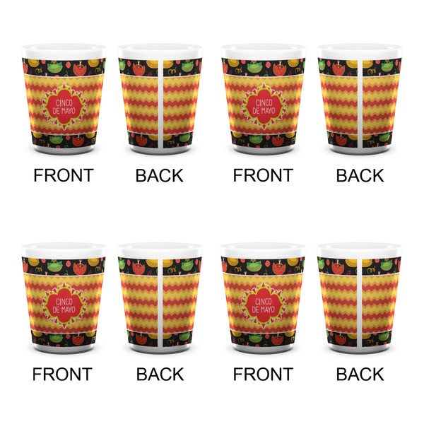 Cinco De Mayo Shot Glass - White - Set of 4 - APPROVAL