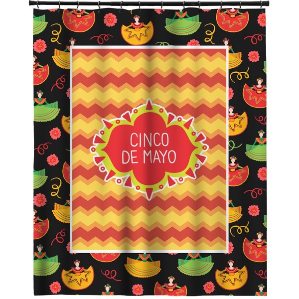 Custom Cinco De Mayo Extra Long Shower Curtain - 70"x84"