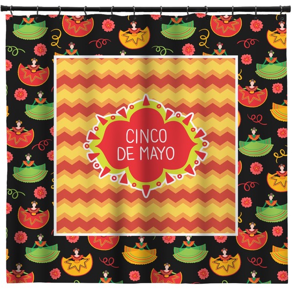 Custom Cinco De Mayo Shower Curtain - 71" x 74"