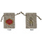 Cinco De Mayo Small Burlap Gift Bag - Front & Back