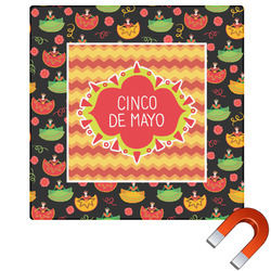 Cinco De Mayo Square Car Magnet - 10"