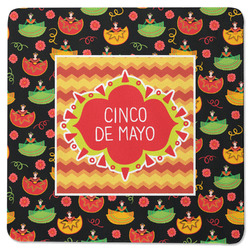 Cinco De Mayo Square Rubber Backed Coaster