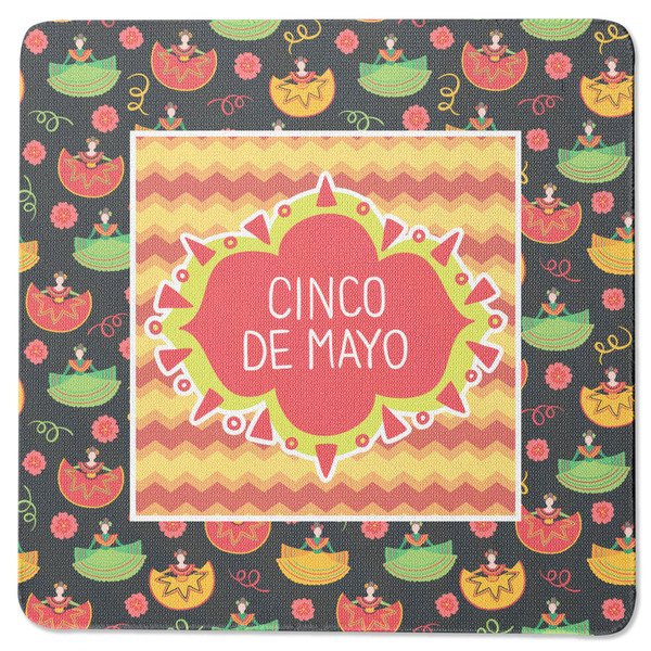 Custom Cinco De Mayo Square Rubber Backed Coaster