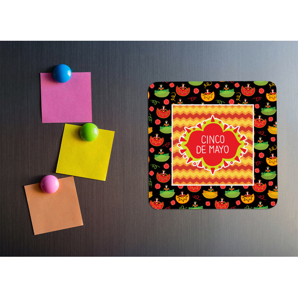 Cinco De Mayo Square Fridge Magnet - LIFESTYLE