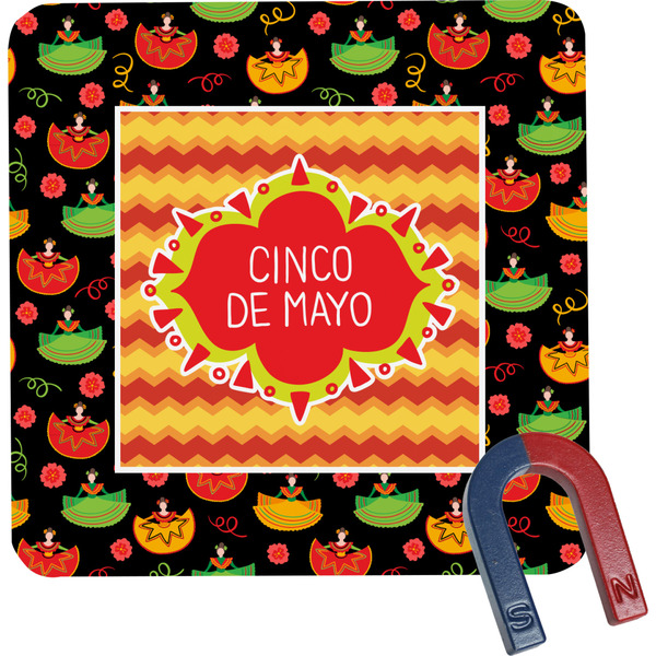 Custom Cinco De Mayo Square Fridge Magnet