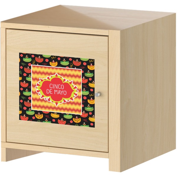 Cinco De Mayo Square Wall Decal on Wooden Cabinet